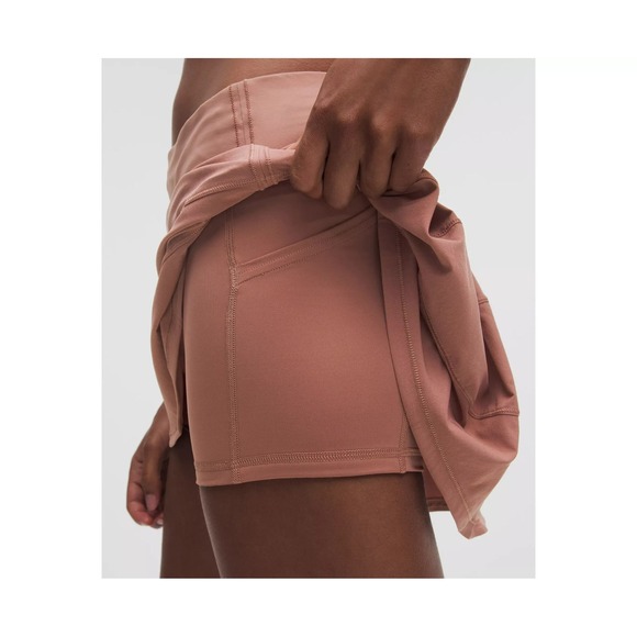 Lululemon Women's Peach Pink Pace Rival Tennis Golf Running Skirt Size 14 - Picture 4 of 10